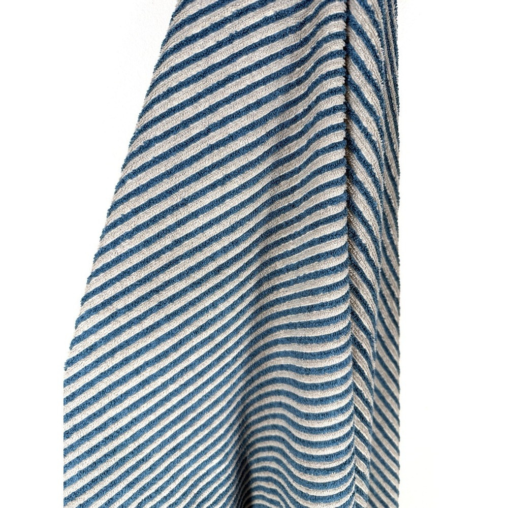 NORWEX Baclock Body Bath Towel Full Size 53X26" Vanilla / Teal Striped EUC - Picture 4 of 4